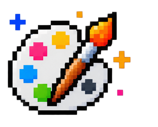diseño branding paleta de colores y pincel